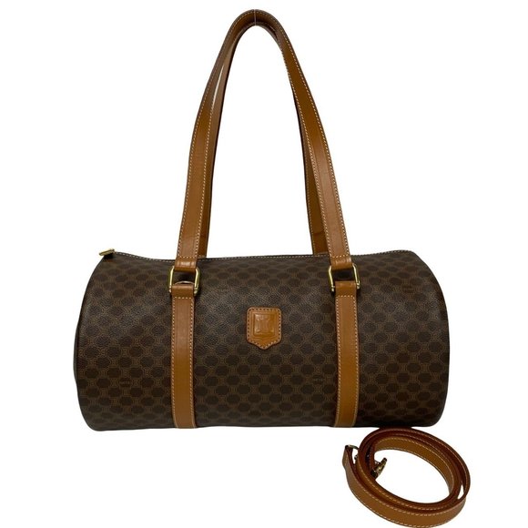 CELINE Brown Leather Shoulder Bag - Picture 1 of 9